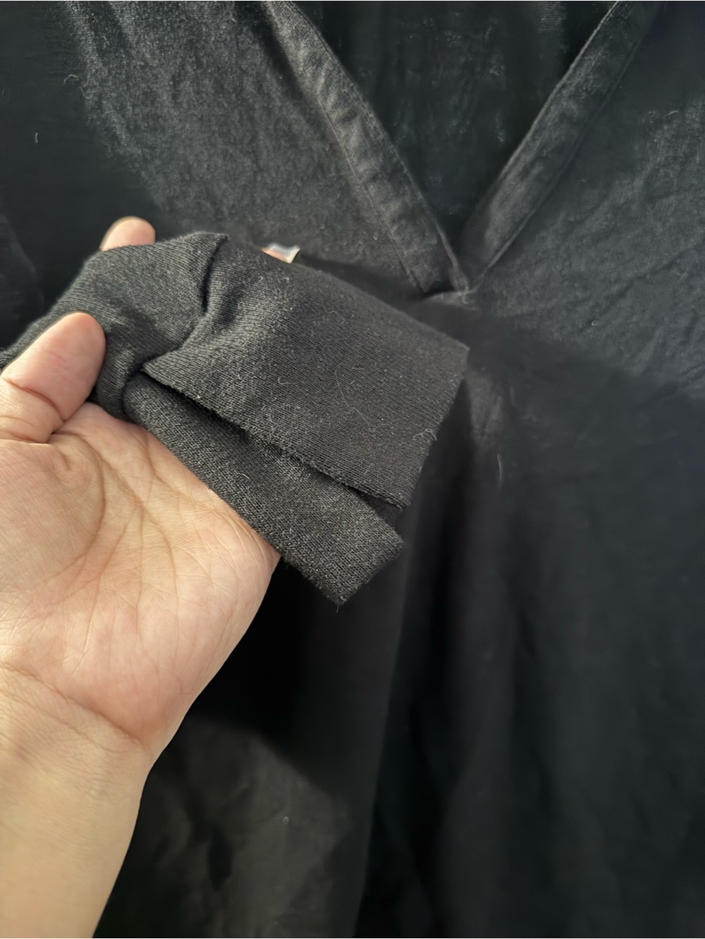 Old Navy Black Long Sleeve Polo Top Minimalist - Picture 3 of 3